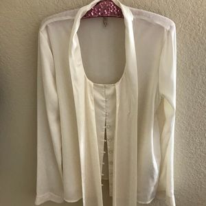 Laundry size 10 cream blouse